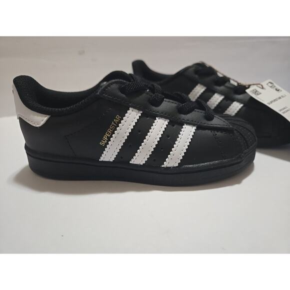 SUPERSTAR EL I ADIDAS Black/White/Black EF5396-SIZE 6K - Picture 3 of 12